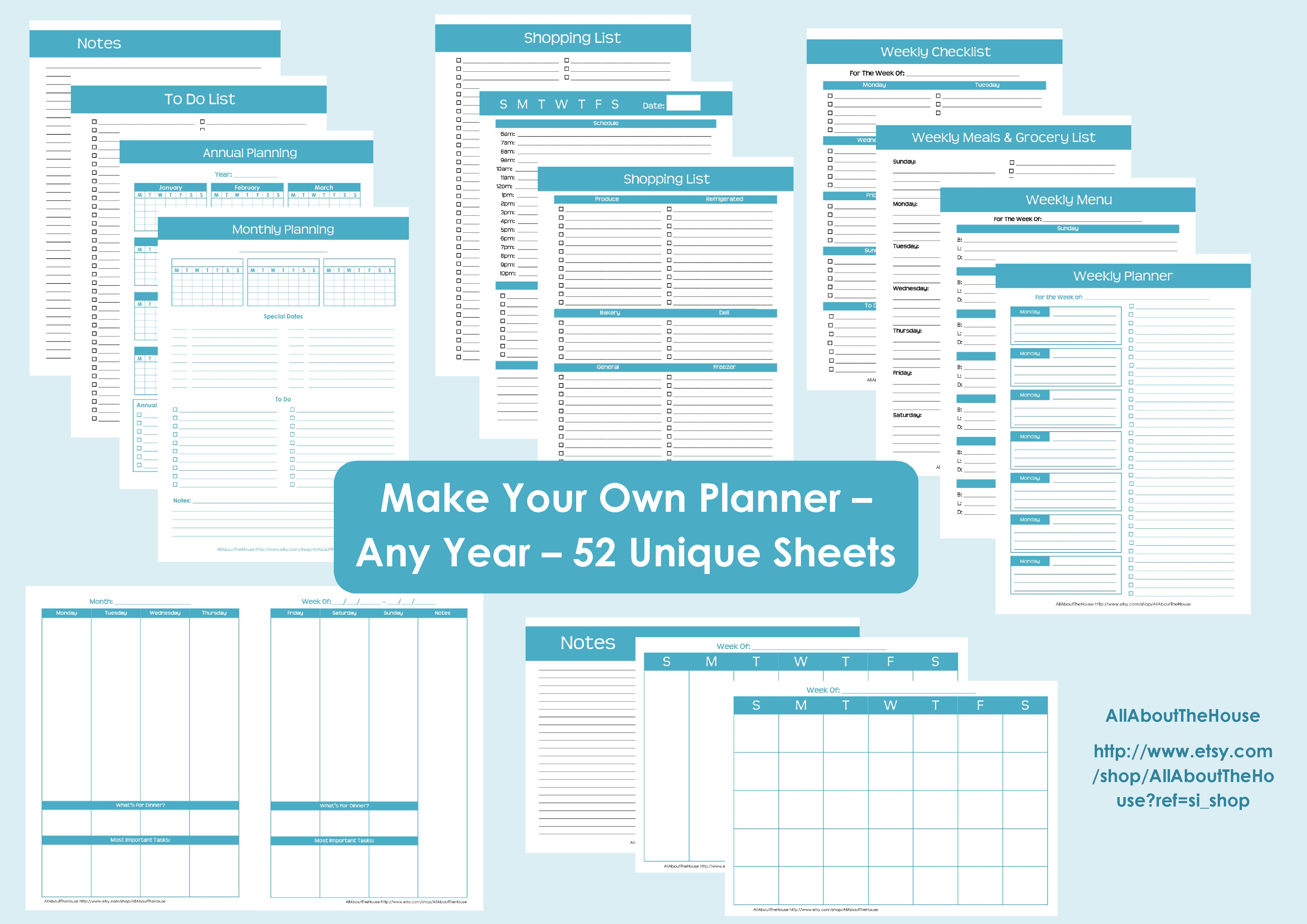 Build Your Own Printable Daily Planner – Perpetual/Undated