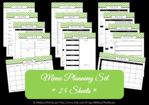 Printable Meal Planning Household Binder
