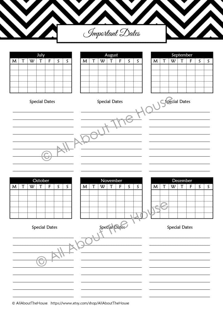 The Important Information Set – Household Binder Printables – All About ...