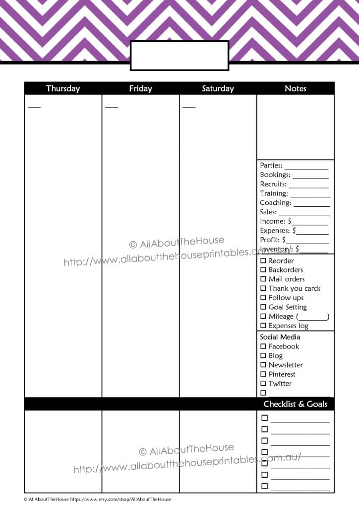 Printable Younique Direct Sales Planner