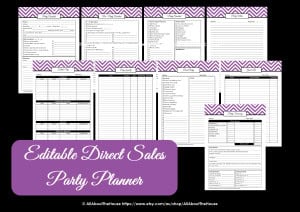 Printable Direct Sales Planner – EDITABLE – All About Planners