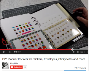 diy planner pockets for storing sticker sheets