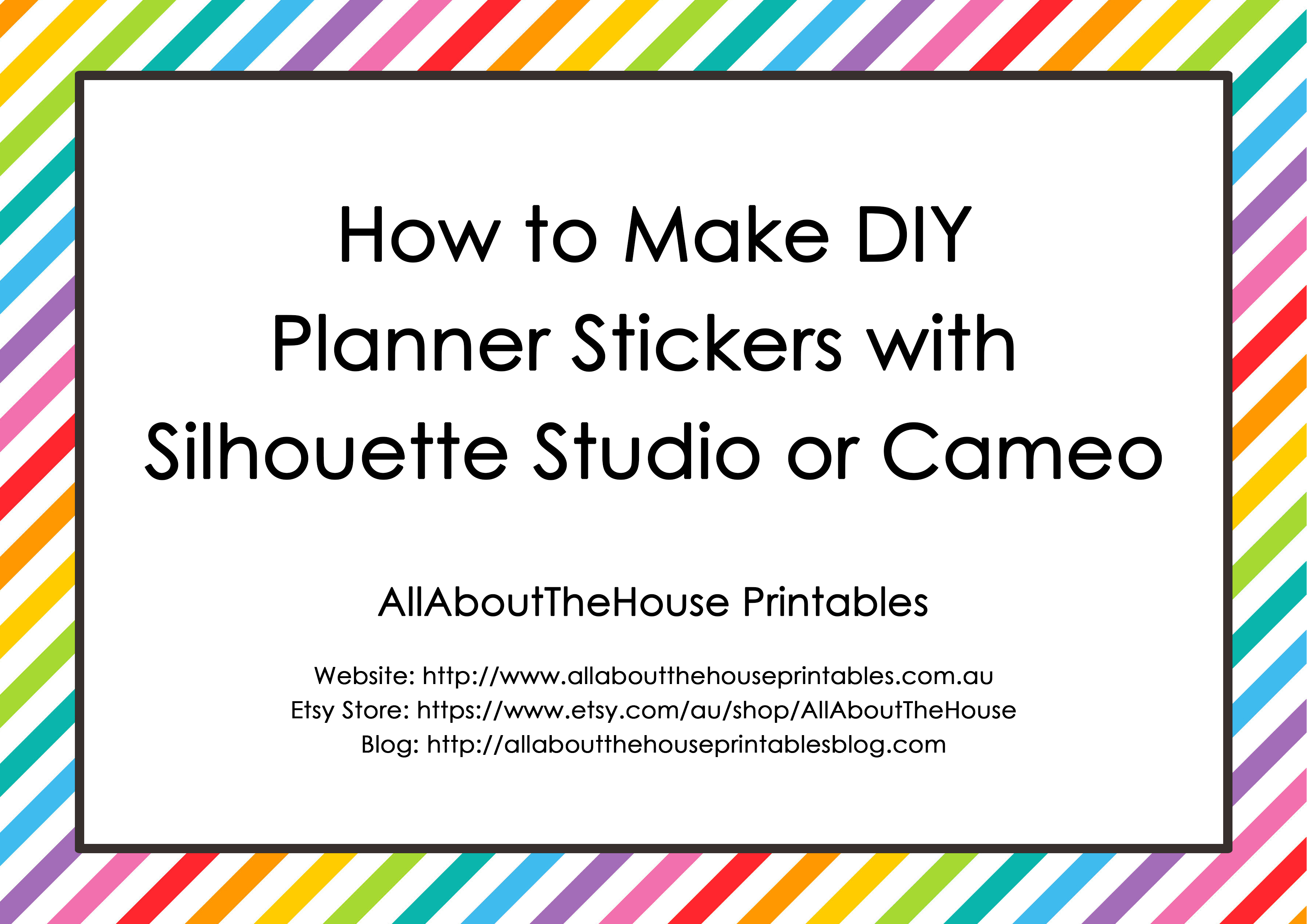 How to Make DIY Planner Stickers with Silhouette Studio or Cameo