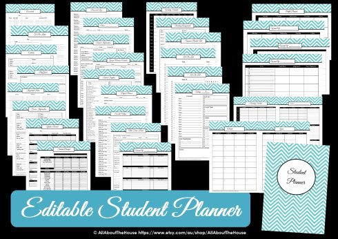 Student Agenda Template from allaboutplanners.com.au