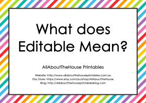 What does editable mean - editable printable planner pdf