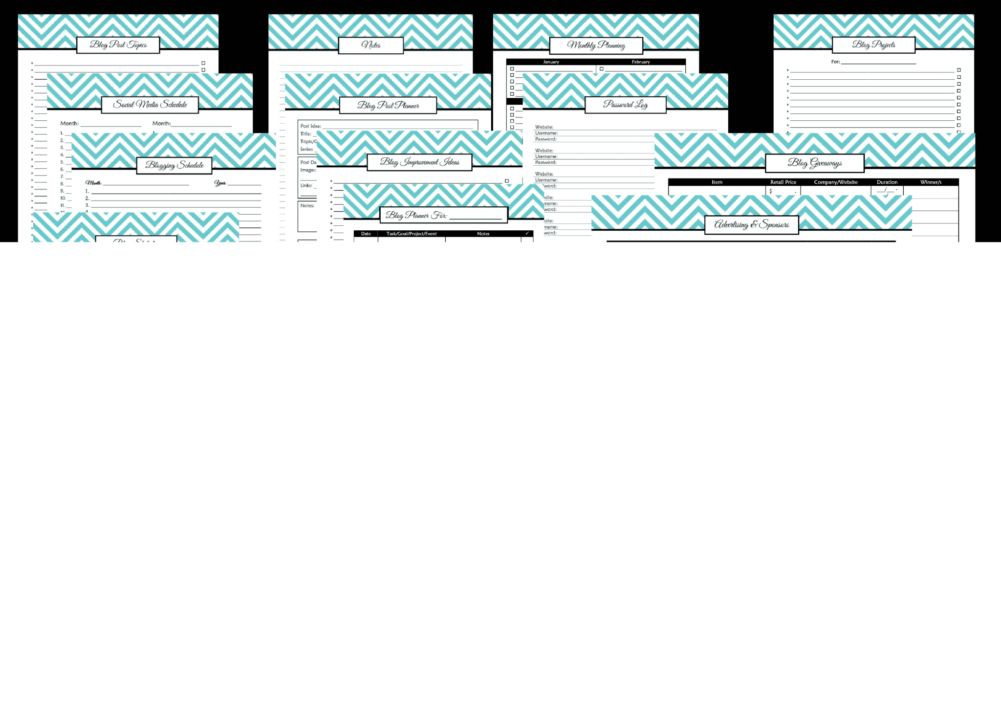 How to organize your blog using a printable Blog Planner – All About ...