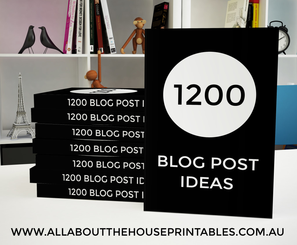 1200 Blog Post Ideas ebook printable pdf blogging blog topics what should i blog about how to come up with blog post ideas