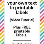 How to add your own text to printable labels (plus FREE printable cleaning labels!)
