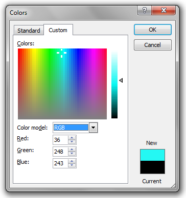 how to change text color in word choose custom colors