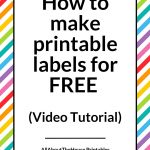 How to make printable labels for FREE (using Canva)