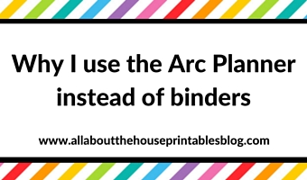 Planner Organization: Why I use the Arc Planner instead of binders