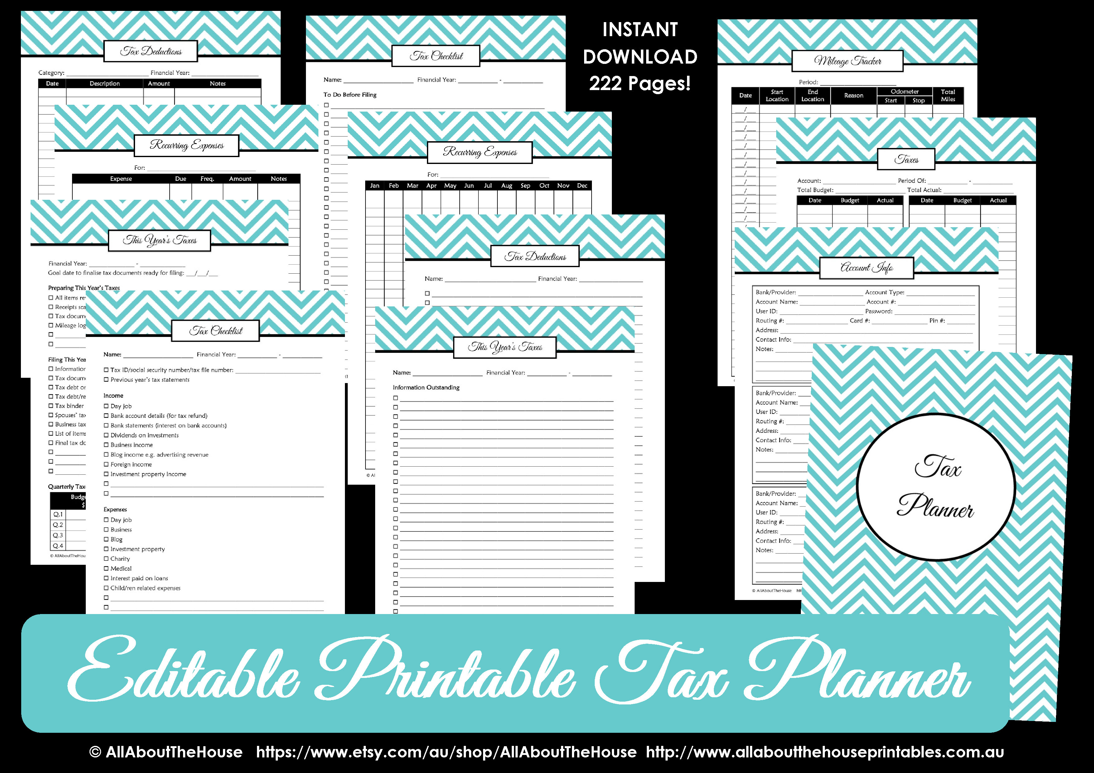 How to organize your taxes with a printable tax planner