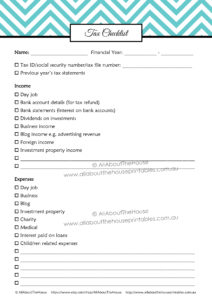 How to organize your taxes with a printable tax planner – All About ...