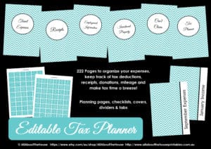 How to organize your taxes with a printable tax planner – All About ...