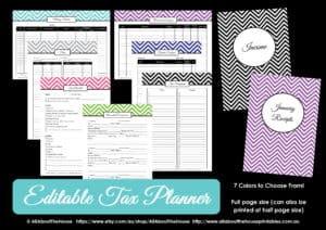 How to organize your taxes with a printable tax planner – All About ...
