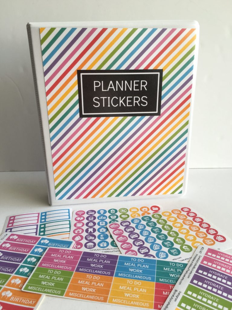 planner sticker binder a5 printable notebook cover how to organize planner stickers diy organization free printable rainbow-min