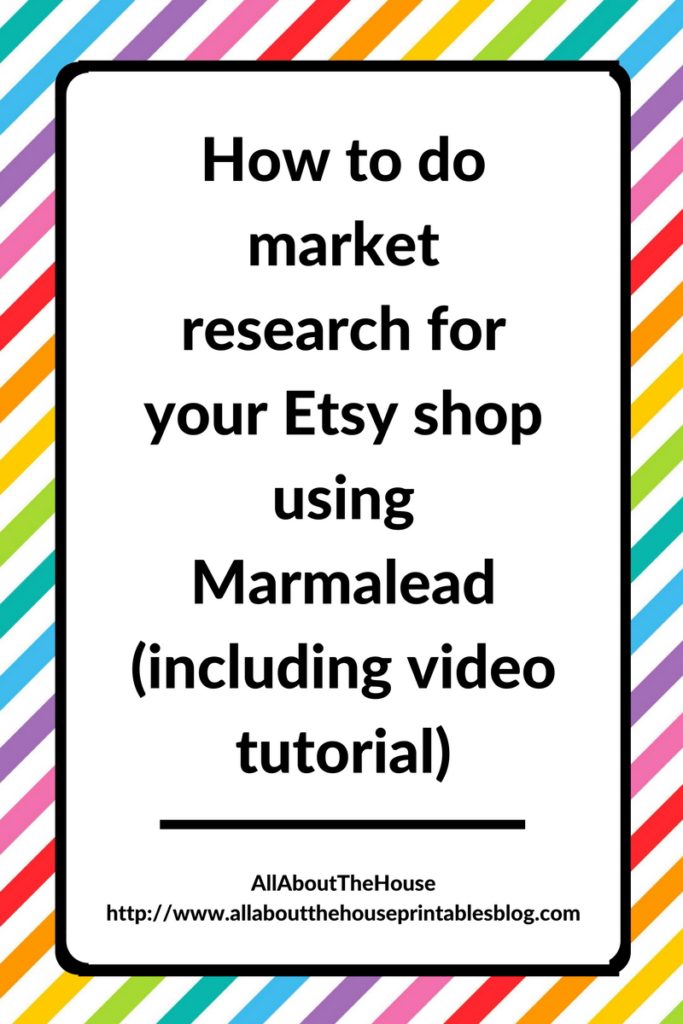 How to do market research for your Etsy shop using Marmalead (including video tutorial), seo, keyword, tags, etsy seller, planne