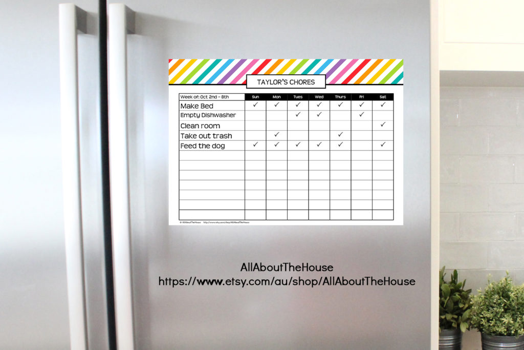 printable-chore-chart-rainbow-childrens-chore-chart-task-weekly-routine-cleaning-routine-reward-household-management-household-binder-planner-printable