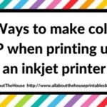 7 Ways to make colors POP when printing using an inkjet printer