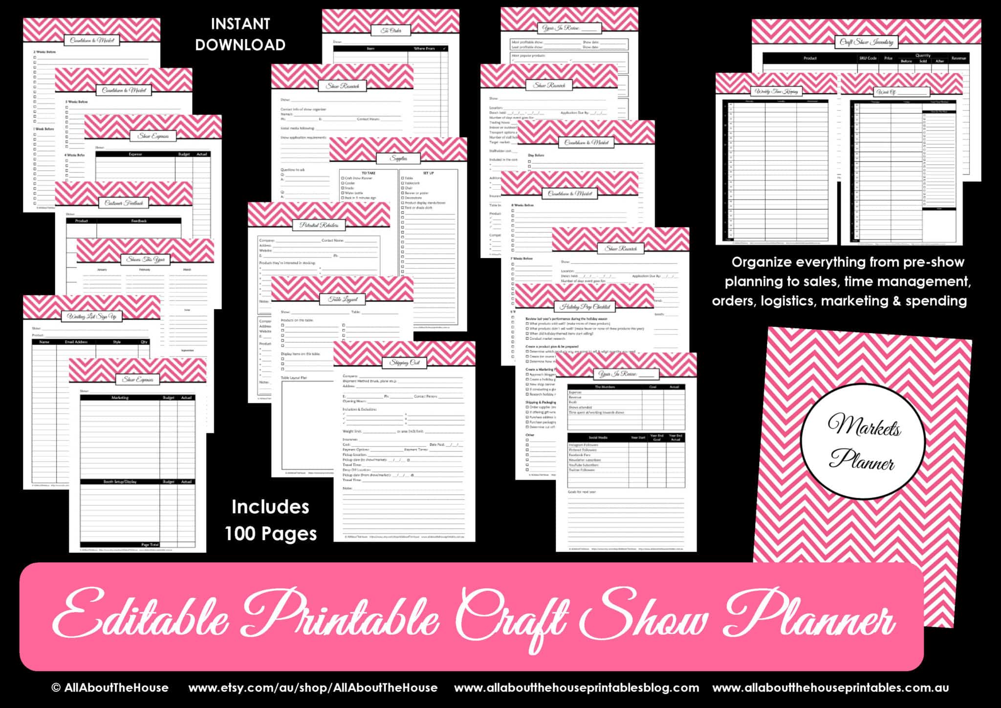 Printable Craft Show Planner for Handmade Markets and Trade Shows ...