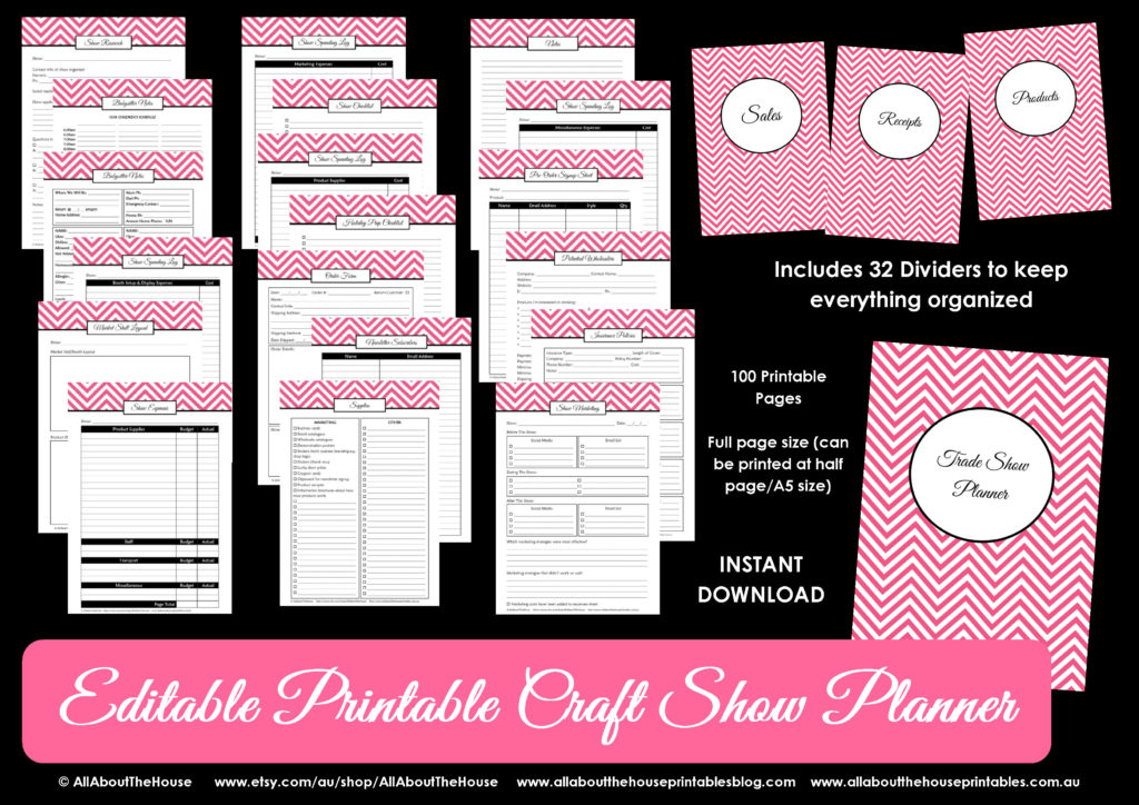 Craft Show Planner printable creative entrepreneur etsy seller tool online business craft show checklist event organizer handmade market