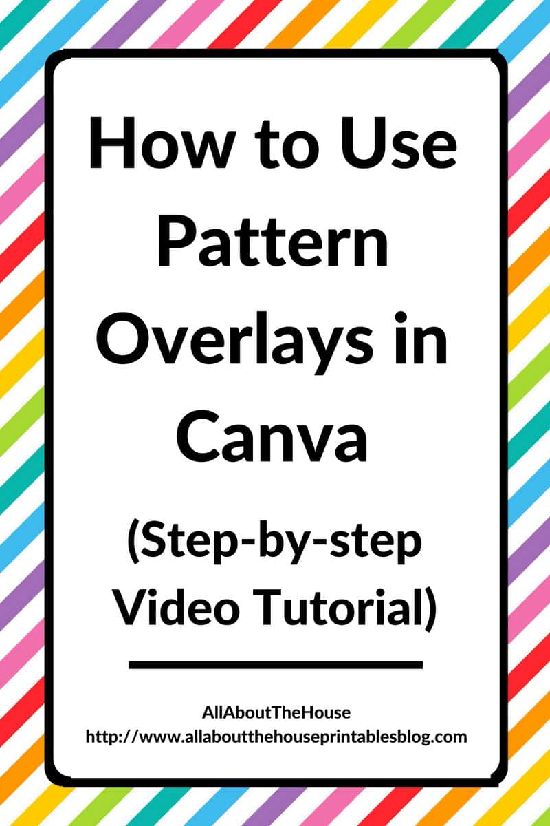 How to use pattern overlays in Canva – All About Planners