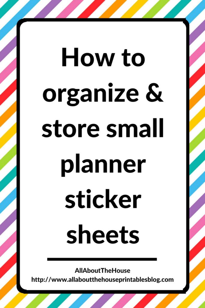 How to organize and store small planner stickers sampler functional printable label sheet paper printable craft planner addict