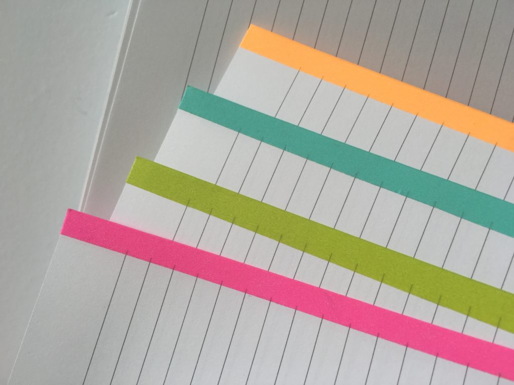 color coded notes pages using washi tape school subject category how to use blank note paper