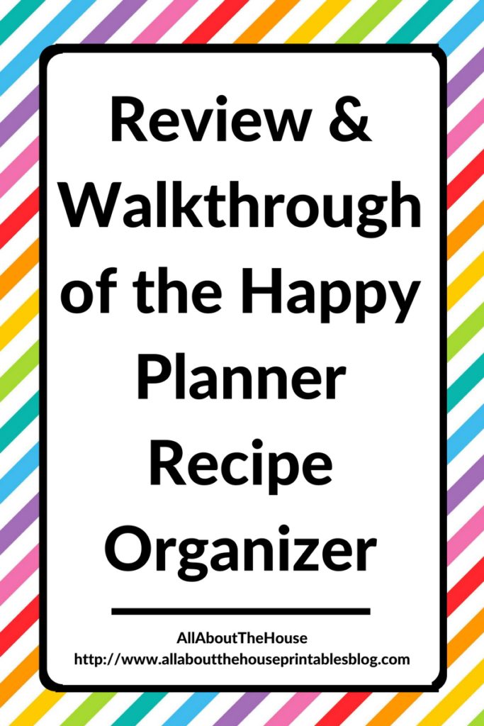 review of the happy planner recipe organizer mambi video how to organize recipes discbound planning system gift