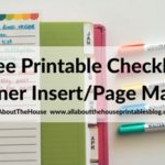 Free printable planner insert (for to do lists, grocery lists, weekly routine tasks etc.)