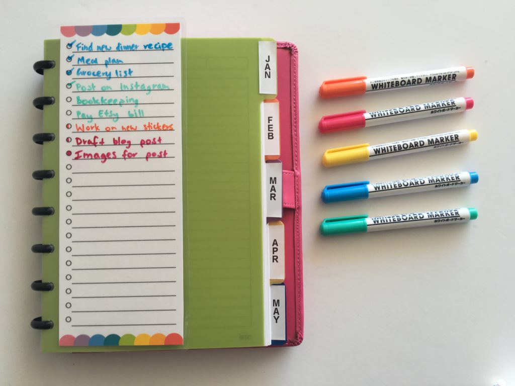 free printable planner insert list making dashboard dry erase planner accessories rainbow to do list checklist