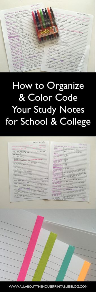 how to color code your notes for school study finals exam prep organized study notes should you color code exam study tips planne