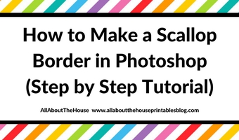 How to make a scallop border in Photoshop (step by step tutorial) plus free printable color coded note paper