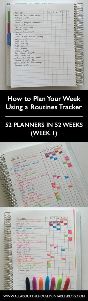 how to plan your week using a routines tracker 52 planners in 52 weeks planning system plum paper habit tracker