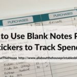 How to keep track of spending using stickers and blank notes pages of your planner