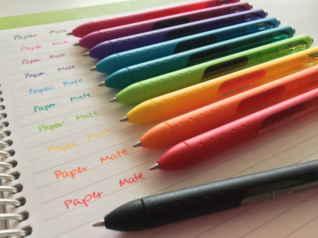 papermate inkjoy gel pen review best planner pens supplies rainbow color coding fine tip