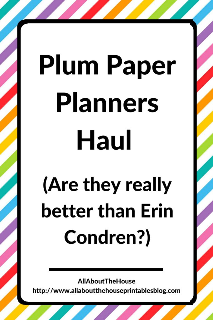 plum paper planners haul review comparison to the erin condren best planner for mom blogger student busy women college