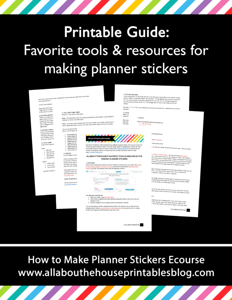 how to make planner stickers step by step tutorial using silhouette studio favorite tools resources graphics digital paper printable checklist guide workflow tutorial
