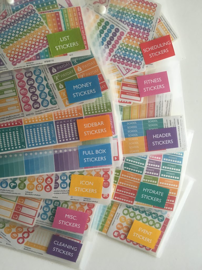 how to organize planner stickers free printable stickers planner supplies addict obsessed stationery rainbow etsy sticker shop