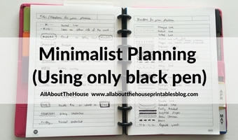 minimalist planning style simple black pen no sticker week planner spread decor decorating inspiration how to color code