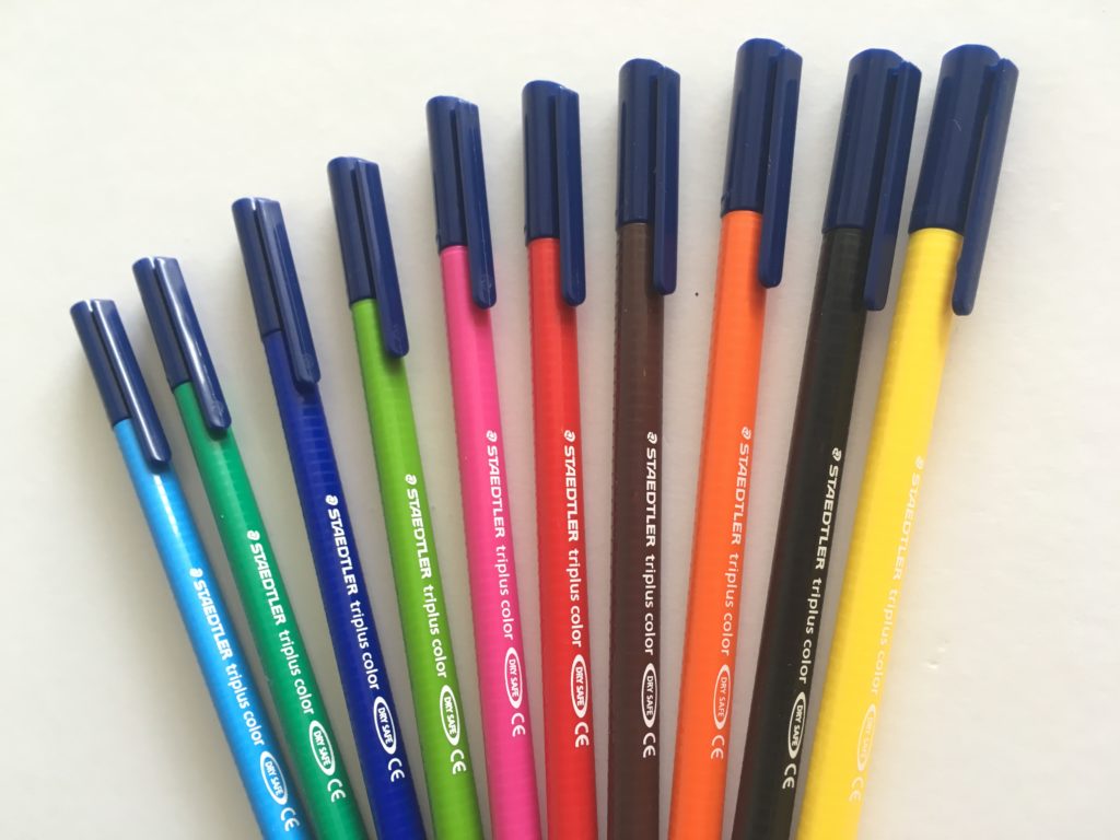 triplus color pen review best pens for color coding gel ink fine tipe planner pen supplies no bleed no smudge washi tape erin condren