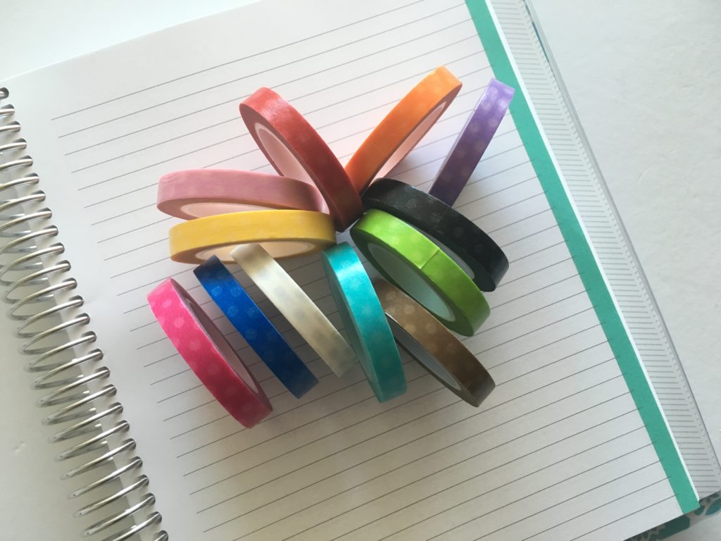 washi tape planners color coding planner essentials doodlebug rainbow best washi tape for writing on for planning
