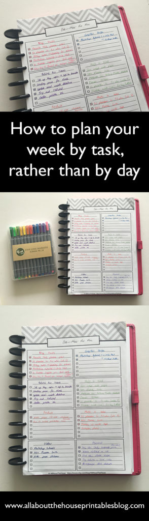 how to plan your week by task rather than by day 52 planners in 52 weeks a different take on bullet journaling free planner printable to do list
