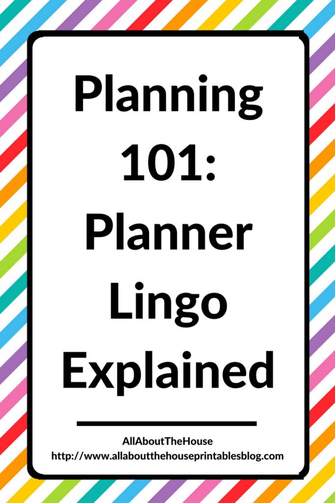 planner lingo explained, planning 101, planning for beginners, introduction, getting started, how to choose a planner, terms