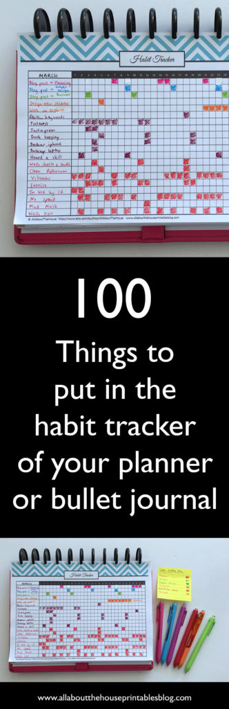 How to use a habit tracker for your planner or bullet journal ideas list bujo planner inspiration organization time management