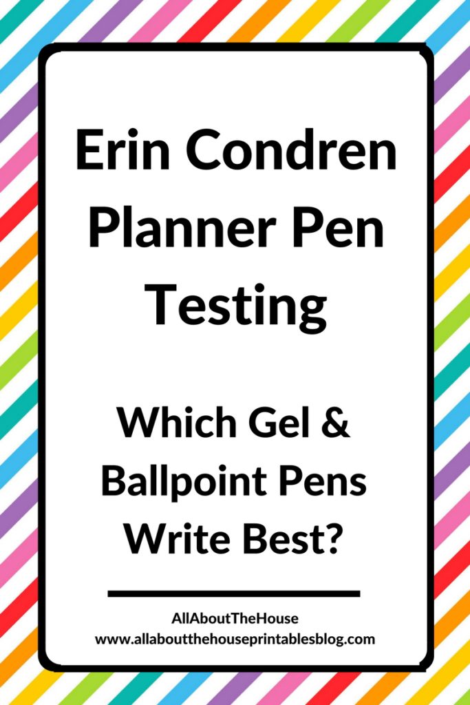 erin condren planner pen testing review no bleed papermate inkjoy ballpoint best cheap planning stabilo fine tip color code