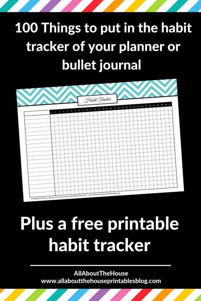 free printable habit tracker routine checklist planner printable how to use a bullet journal color code inspiration ideas