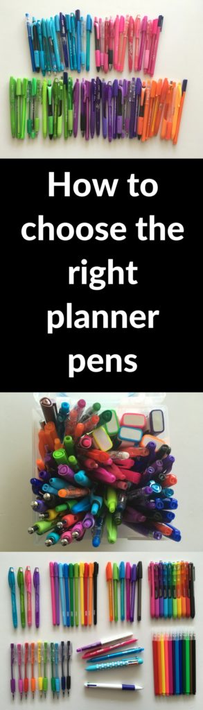 how to choose planner pens best pens for planning gel fine tip ballpoint review no bleed ghosting erin condren happy planner