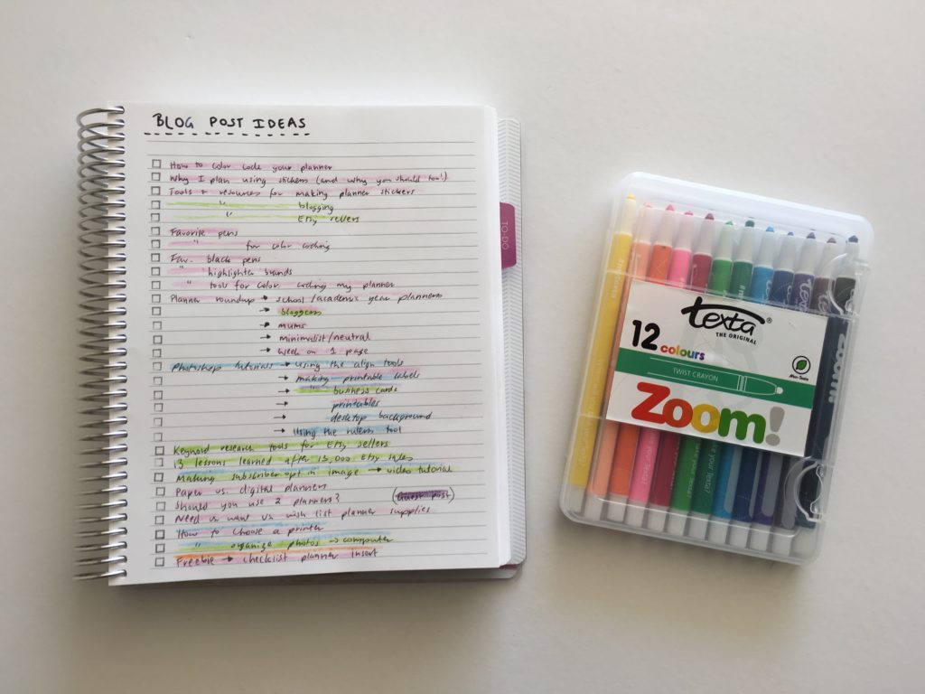 how to color code your planner using zooms cheaper alternative to highlighters blog post ideas organization how to use empty notebooks