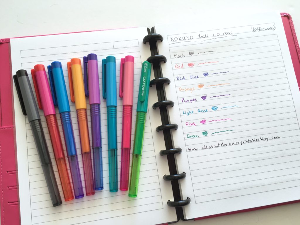 kokoyu ballpoint pens review planner pen best pens for planners favorite color coding erin condren plum paper limelife happy planner